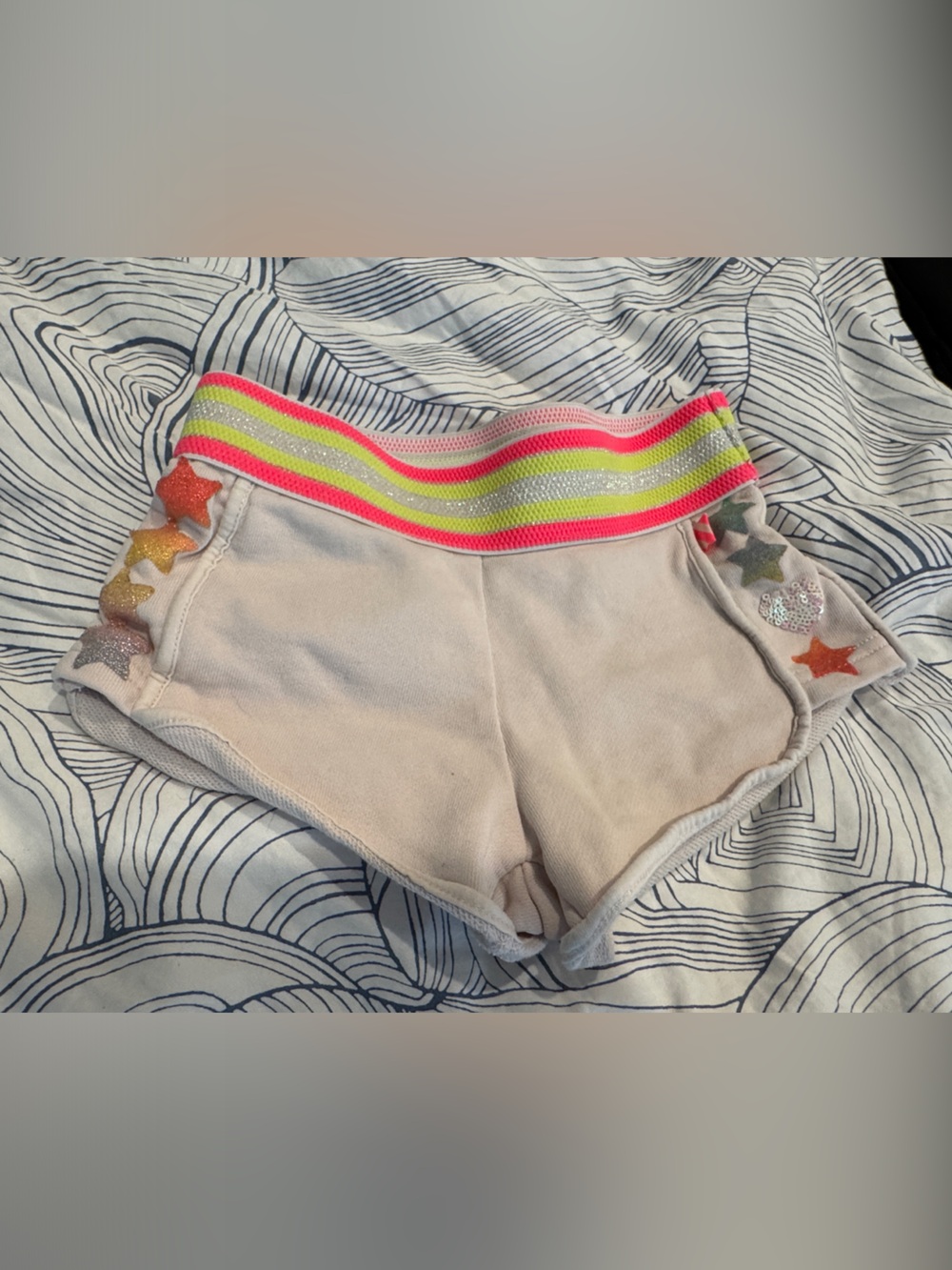 Billieblush 4T pink shorts sequined stars girls